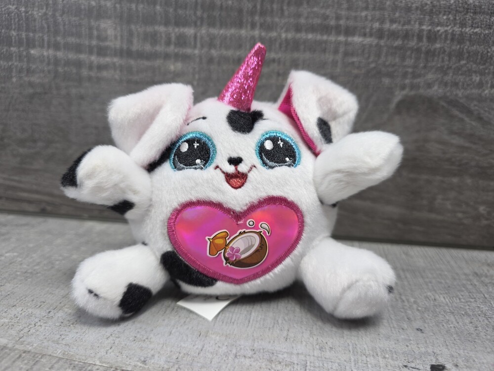 Rainbocorns Nala Dalmatian Sparkle Heart Surprise Dog Plush 5" Stuffed Toy g33